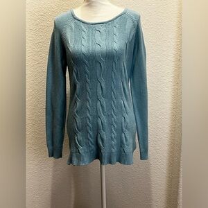 Cyrus Blue Cable Knit Sweater